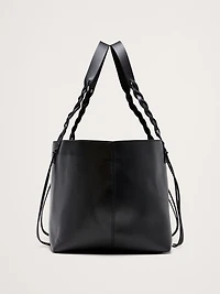 Large Leather East-West Tote