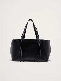 Large Leather East-West Tote