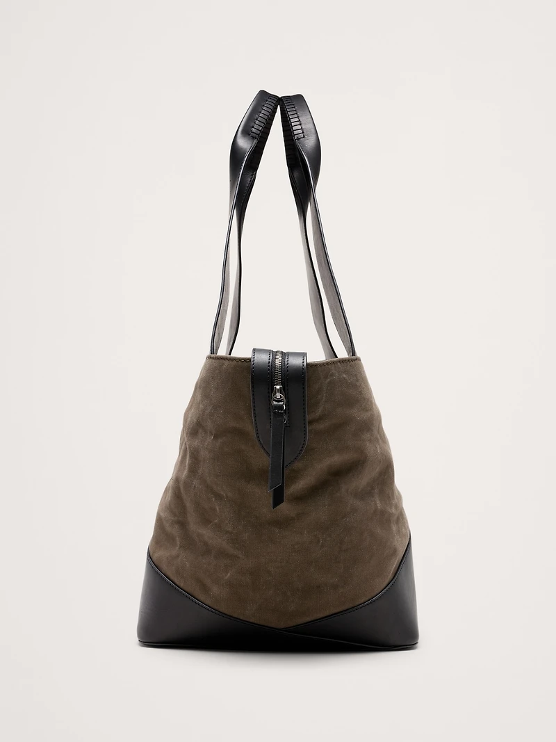 Large Patchwork Medium Zip Tote