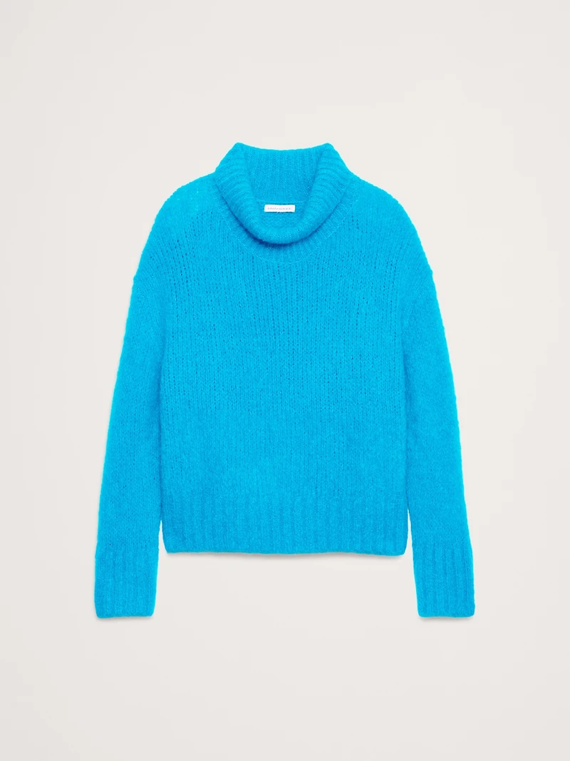 Italian Alpaca-Blend Funnel-Neck Sweater