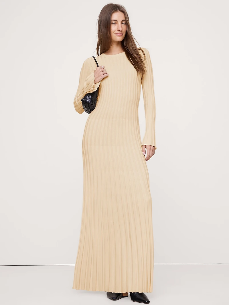 Sculpted Ribbed Maxi Dress