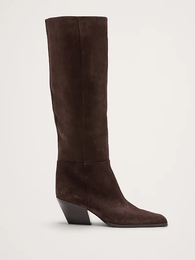 Italian Leather Knee-High Boot
