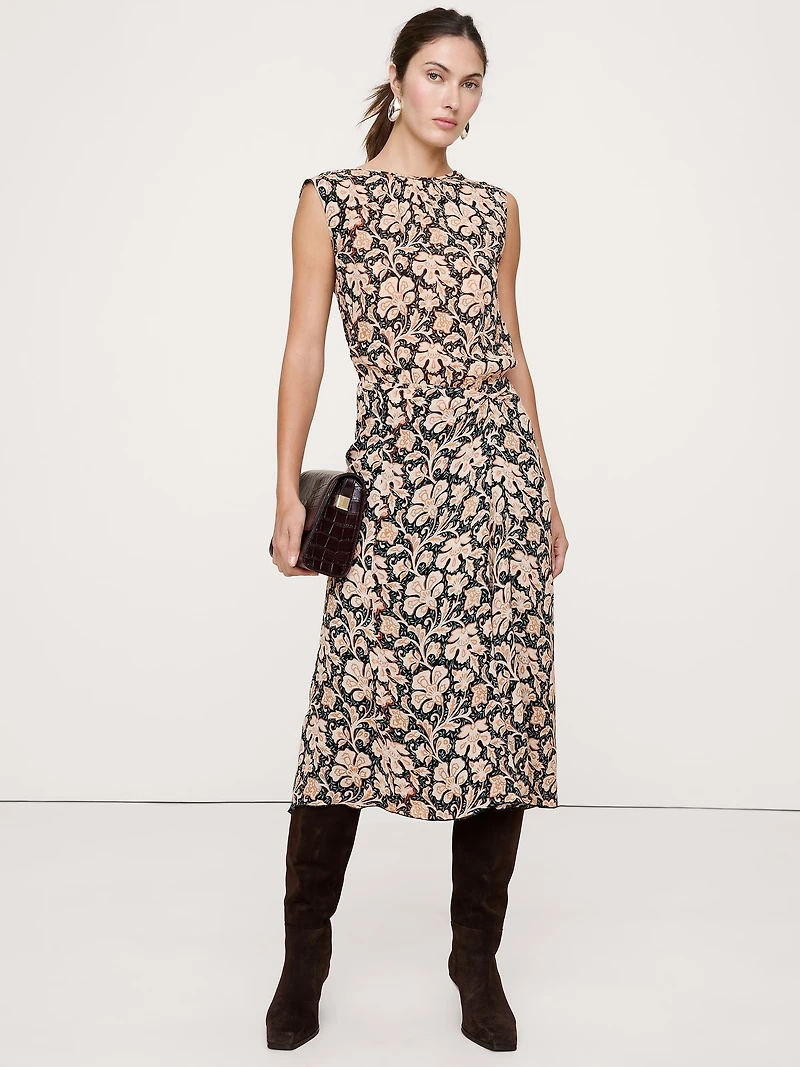 Low-Back Midi Dress