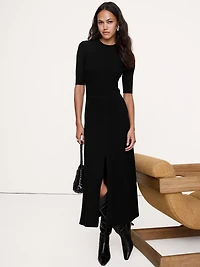 Sculpted Paneled Midi Dress