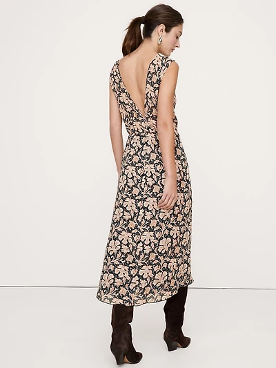 Low-Back Midi Dress