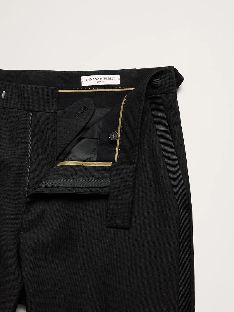 Straight Italian Barathea Tuxedo Pant