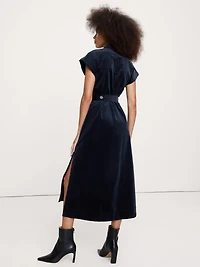 Corduroy Midi Shirt Dress