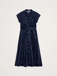 Corduroy Midi Shirt Dress