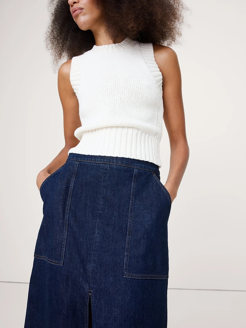 Denim Midi Skirt