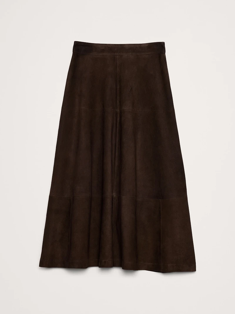 Suede Midi Skirt