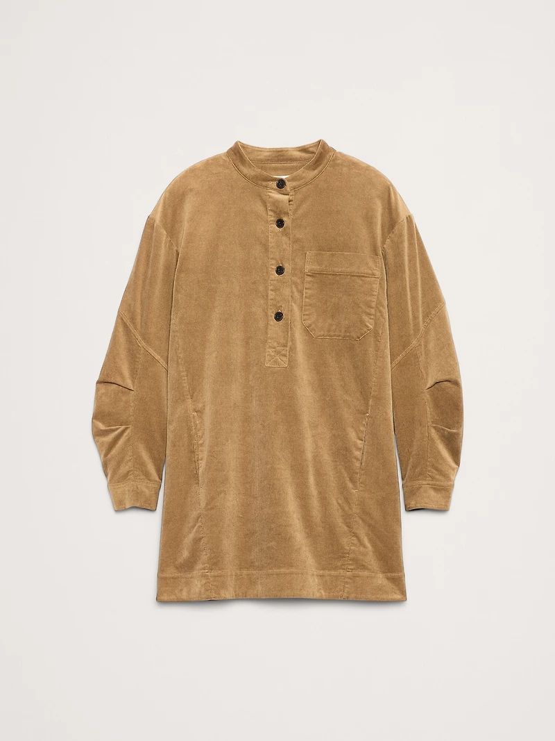 Corduroy Popover Shift Dress