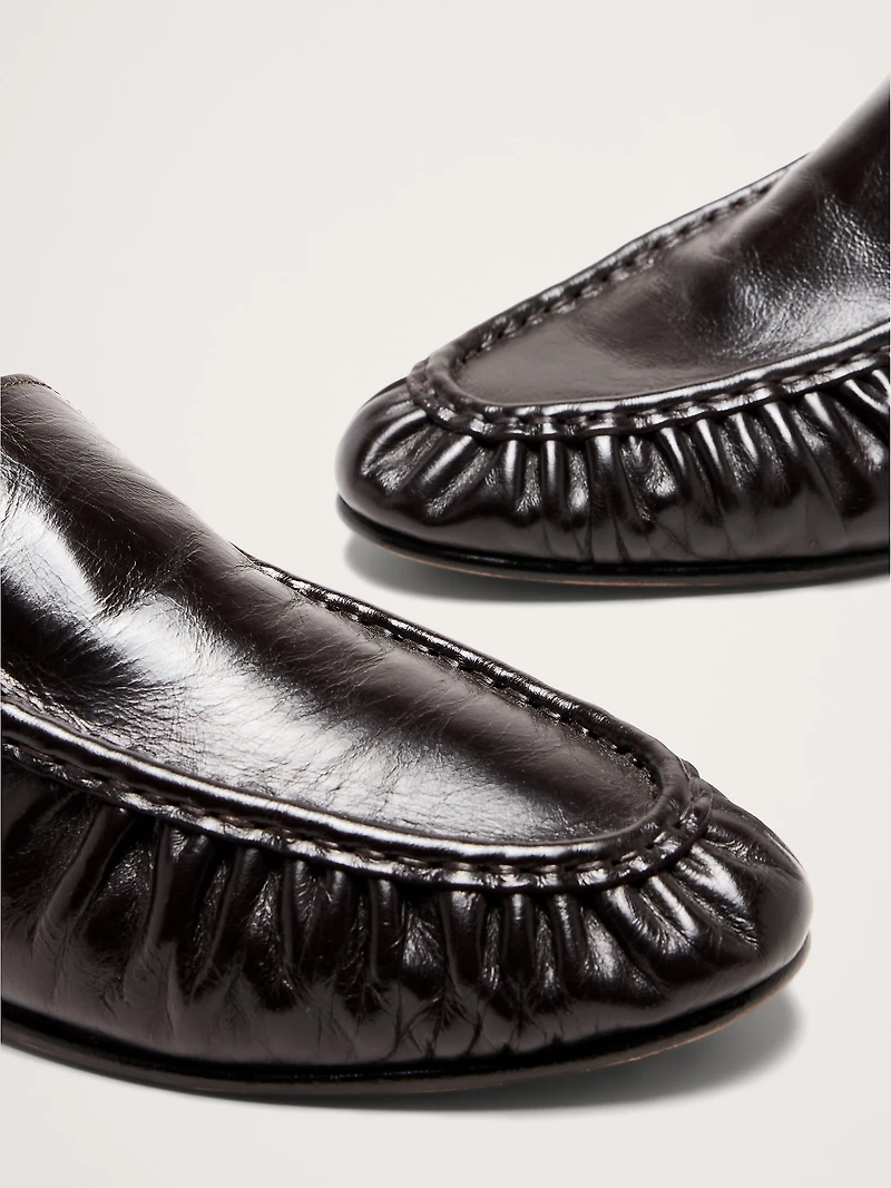 Leather Moc-Toe Loafer