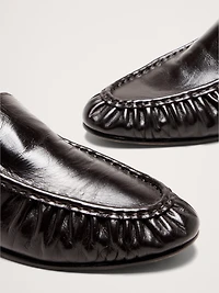 Leather Moc-Toe Loafer