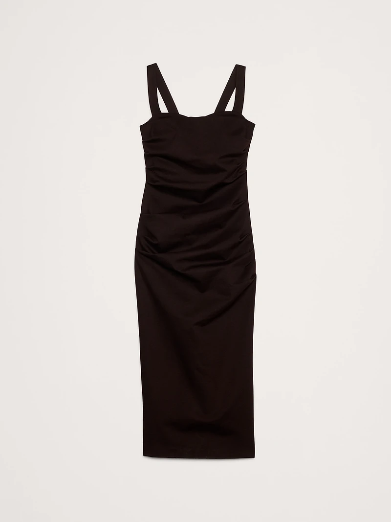 Everywhere Ponte Ruched Midi Dress