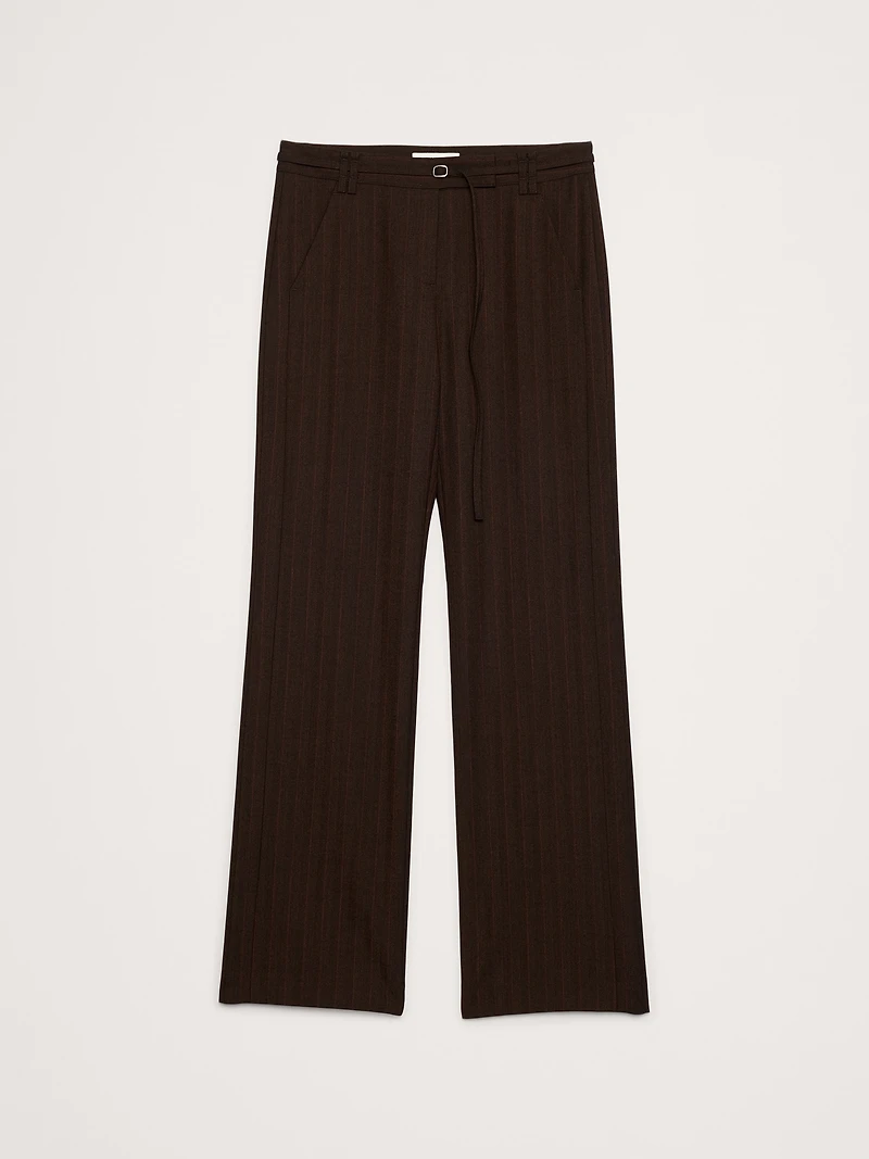 Mid-Rise Straight Flannel Pant