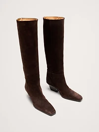 Italian Leather Knee-High Boot