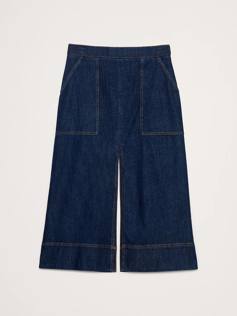 Denim Midi Skirt