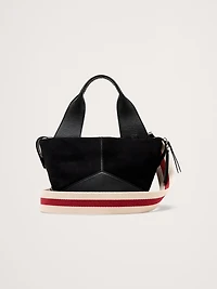 Leather & Suede Mini Zip Tote