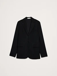 Boyfriend Drapey Twill Belted Blazer