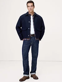 Double-Faced Wool-Blend Utility Jacket