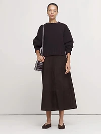 Suede Midi Skirt