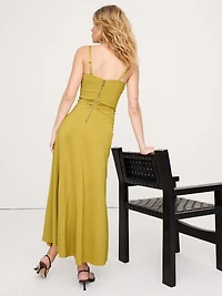 Stretch-Sateen Sweetheart Maxi Dress
