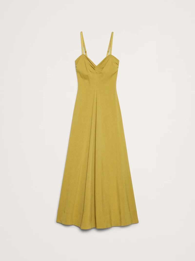 Stretch-Sateen Sweetheart Maxi Dress