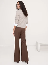 High-Rise Flare Italian Wool Pant