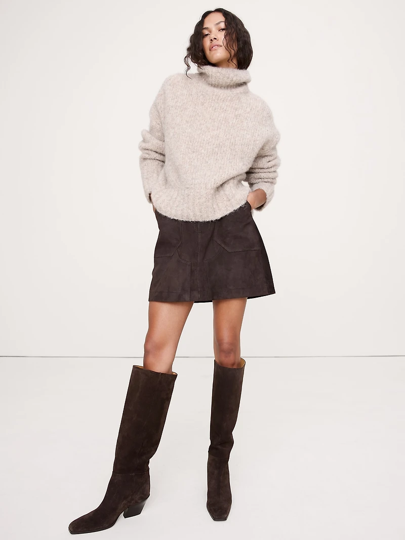 Italian Leather Knee-High Boot