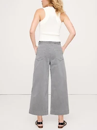 High-Rise Wide-Leg Utility Crop Pant