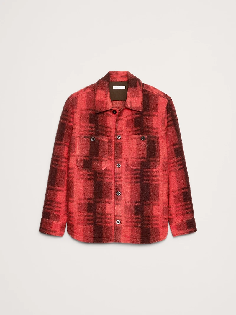 Brushed Wool-Blend Overshirt