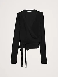 Ribbed Wrap Top