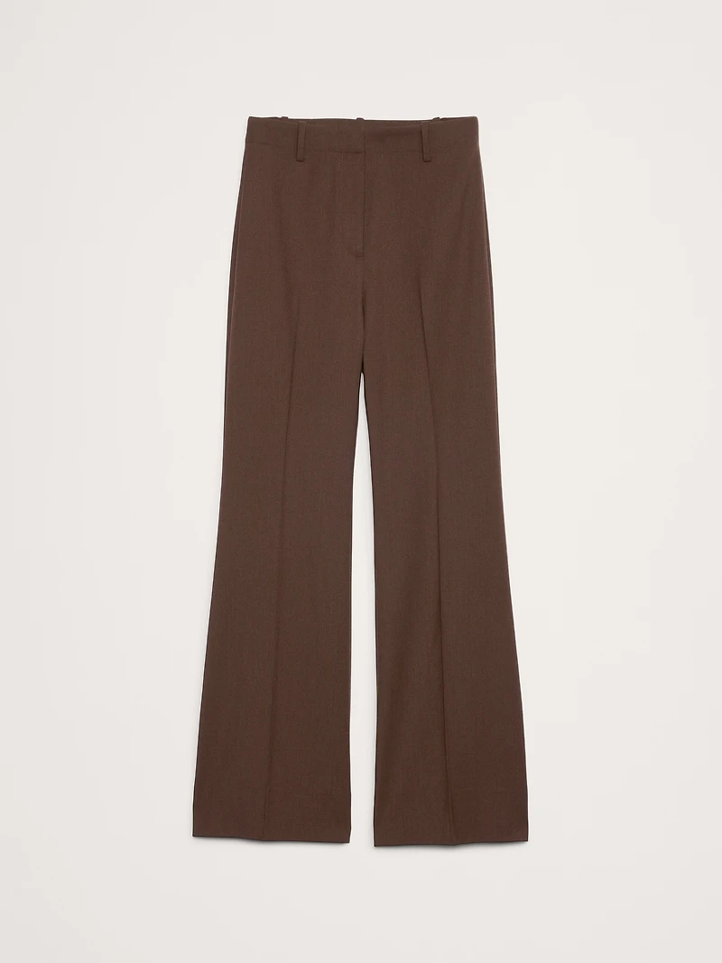 High-Rise Flare Italian Wool Pant