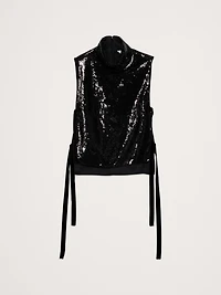 Sequin Open-Side Top