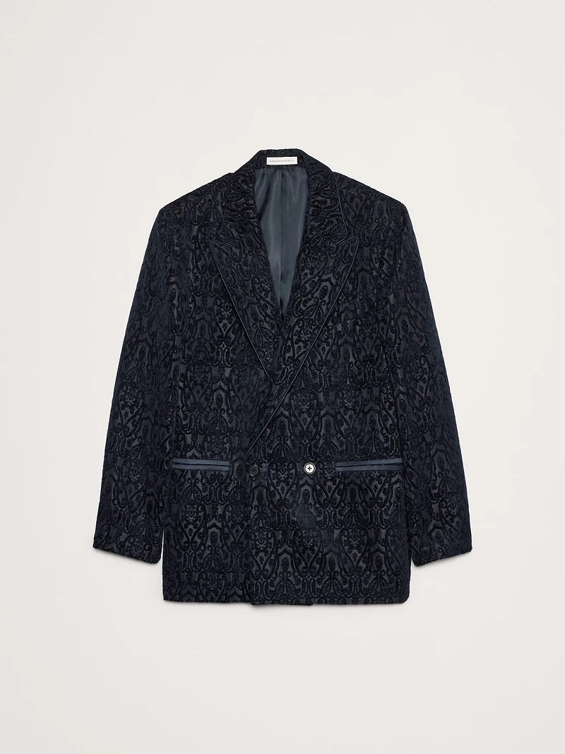 Relaxed Jacquard Tuxedo Jacket