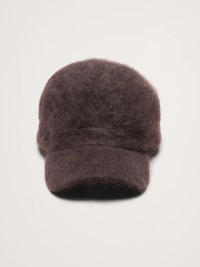 Brushed Wool-Cashmere Baseball Cap
