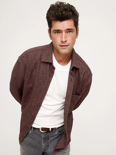 Relaxed-Fit Flannel Overshirt