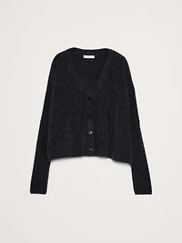 Oversized Lightweight Brushed Cashmere Cardigan