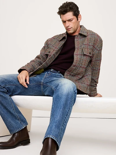 Relaxed-Fit Heavy Overshirt with Wool