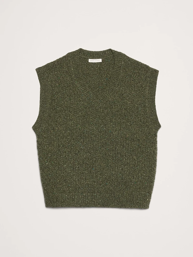Donegal Wool-Blend Sweater Vest