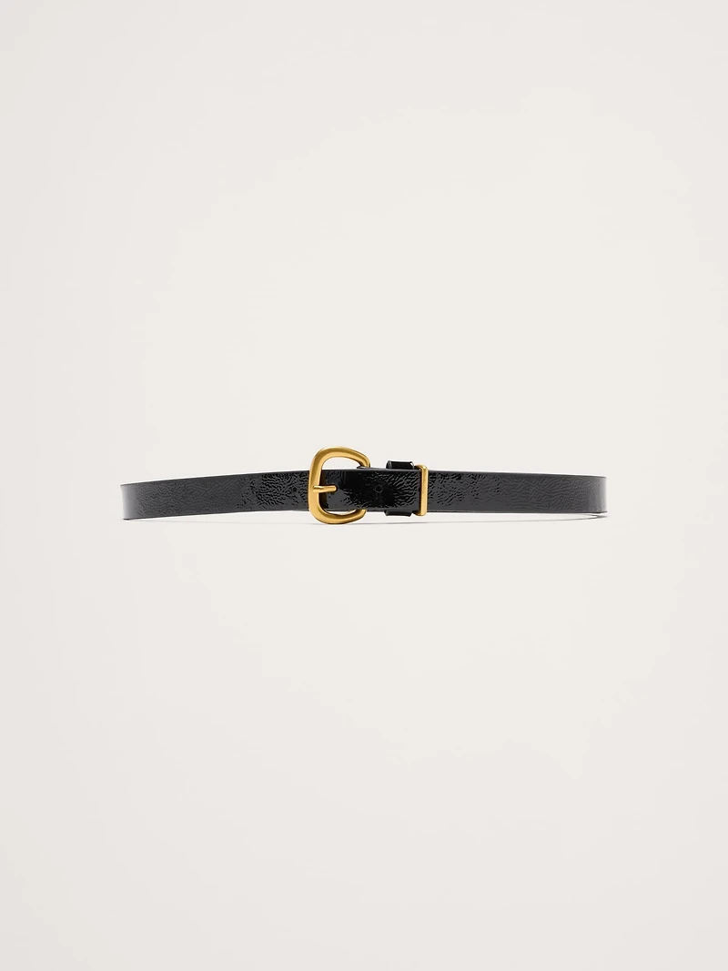 Patent Leather Knotted Belt