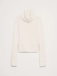 Merino-Cotton Turtleneck Sweater
