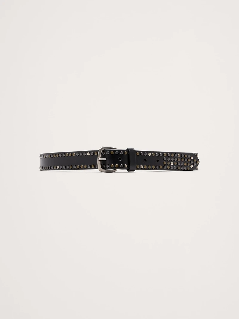 Studded Leather Belt
