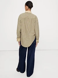 Oversized Cotton Poplin Banker Shirt