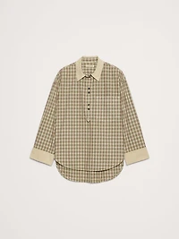 Oversized Cotton Poplin Banker Shirt