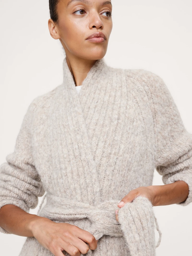 Italian Alpaca-Blend Duster Cardigan