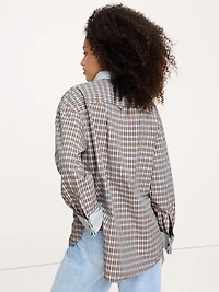 Oversized Cotton Poplin Banker Shirt
