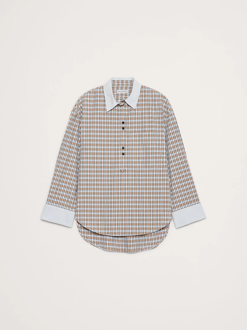 Oversized Cotton Poplin Banker Shirt
