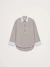 Oversized Cotton Poplin Banker Shirt