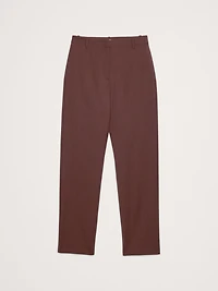 High-Rise Slim Italian Wool Ankle Pant